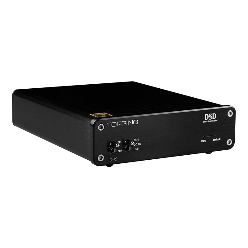 Черный Верхний HIFI Настольный D30 декодер DSD XMOS CS4398 24 бит 192 кГц декодер - Цвет: Черный