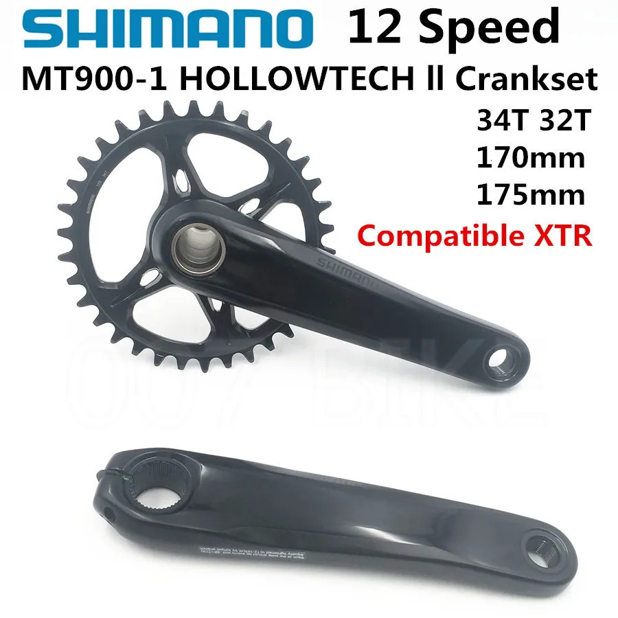 Xtr Pedaleira Deore Fc Mt900 Mt900-1 Hollowtech Ii Совместимость 1x 12-ступенчатая Mt900 32 T 34 T 170 мм 175 мм Fc M9100