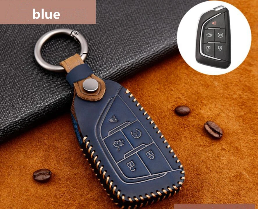 Чехол для ключей ручной работы из натуральной кожи Cadillac CT5 2020 | Автомобили и