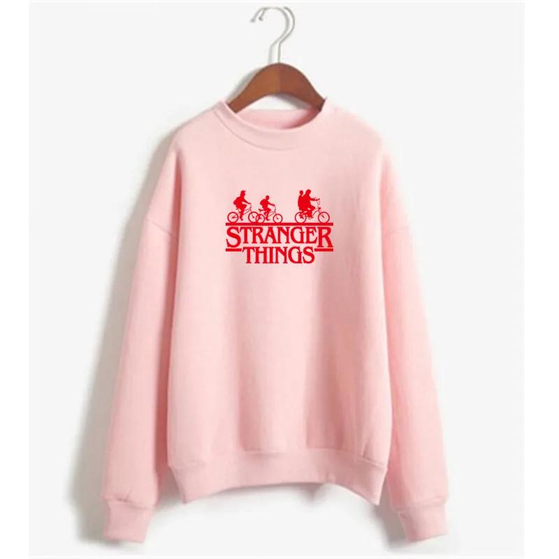 

Women Plus Velvet Sweatshirts Oversize stranger things Printed Casual All-match Fashion Harajuku Soft Pullover