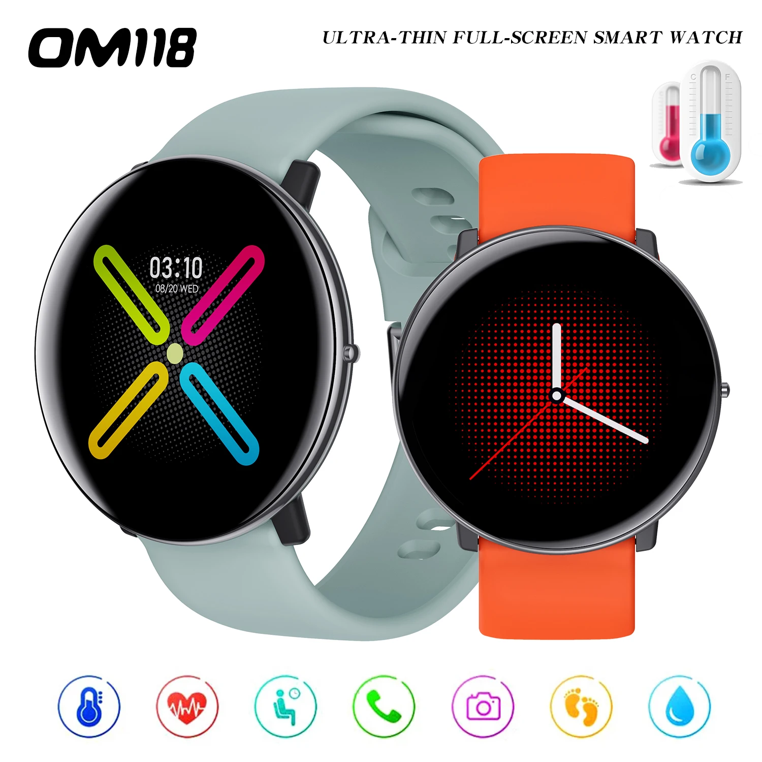 

Luck Ange DM11 Smart Watch Android Utra Thin and Light Metal Body Temperature 1.3 Inch High Definition Full Touch Screen Fitness