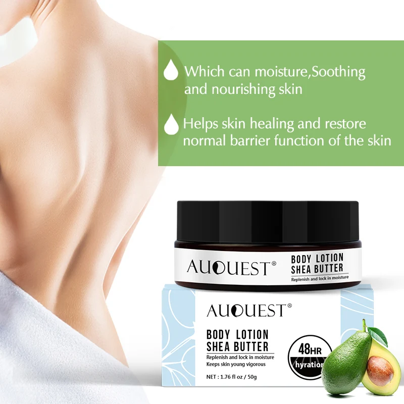 AuQuest Shea Butter Body Lotion Products For Dry Dark Skin Whitening Moisturizing Lightening Korean Care Cosmetics 30g |