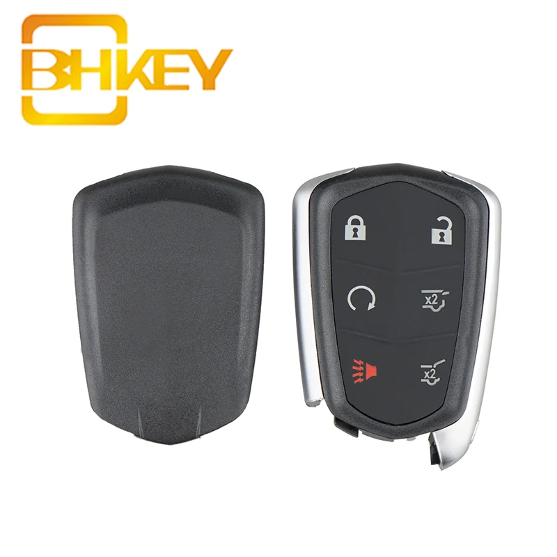 

BHKEY 6 Buttons Remote Car Key Fob Shell HYQ2EB for Cadillac XTS CTS CT6 ATS SRX Escalade ESV High Quality