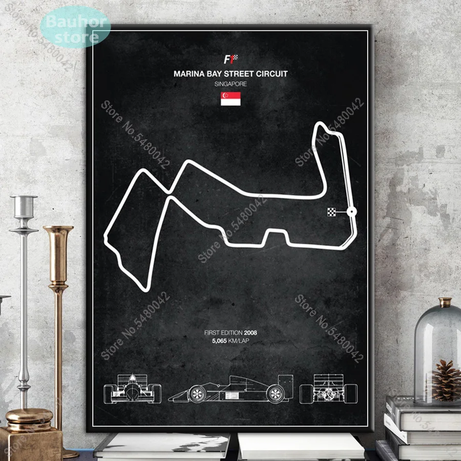 Постер для издания Ford RS Evolution F1 Circuits track Car Картина на холсте плакаты принты