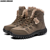 winter outdoor boots sneakers men hiking shoes trekking keep warm boots waterproof anti skid mountain climbing sneakers