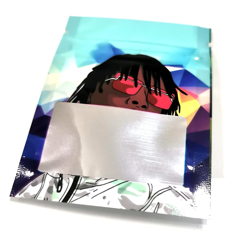 

10/20 pcs Cartoon Tobacco Bags 6*8 CM Zip Lock Pouches Aluminum Mylar Foil Food Bags Weed Package Candy Man Mylar Bags