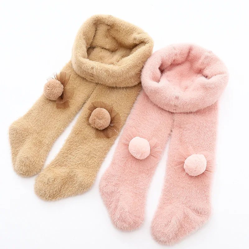 Весенние детские колготки чулки для девочек плиссированные детей гетры с помпон