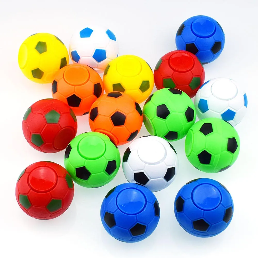 

1pc Random Finger Football Gyro Toy Mini Decompression Pinching Fingertip Doll Edc Finger Rotation Anti Stress children Toy Gift