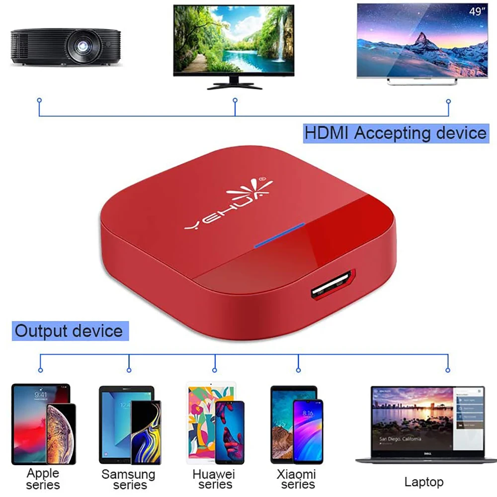 HDMI TV Stick беспроводная лампа Wi-Fi адаптер для дисплея Full HD 1080P DLNA Airplay Miracast телефона