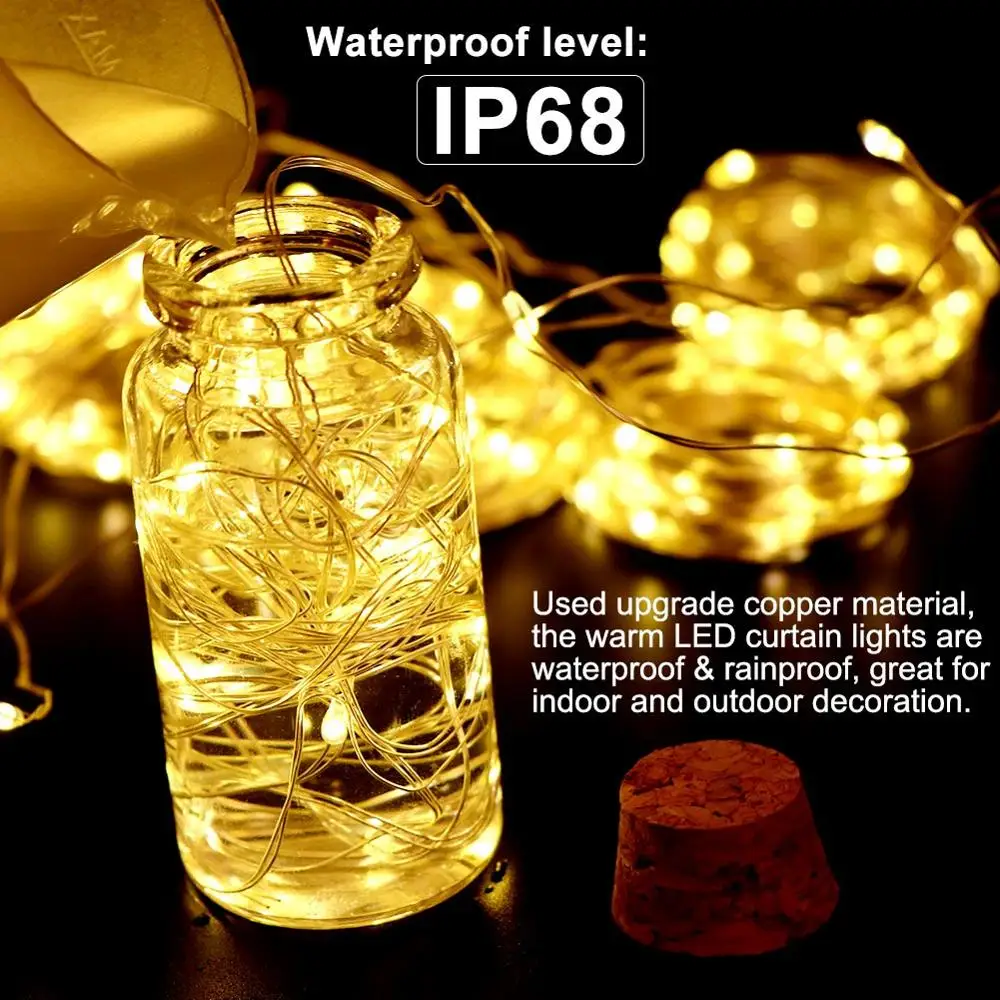 Гирлянда 300 светодиодный 8 режимов с пультом дистанционного управления 5 В USB для