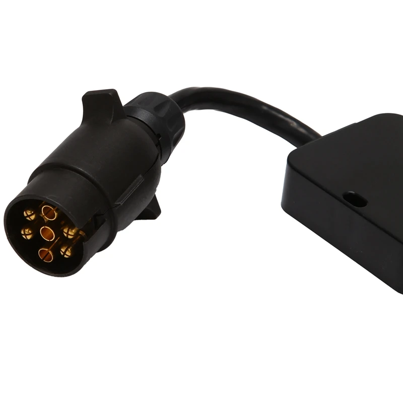 

Trailer Connector Light Cable Converter Adapter European 7-Pin to American 4-Pin Way Plug.