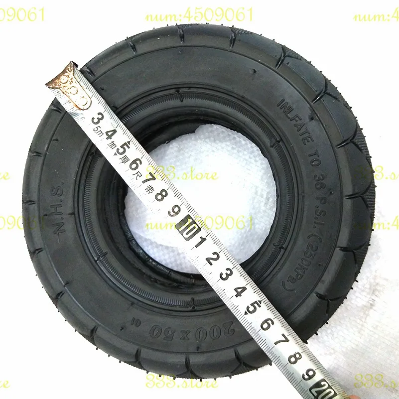 Черный 200x50 (8x2) шины твердые/пена заполнены для бритвы E100 E125 E200 скутер Твердые