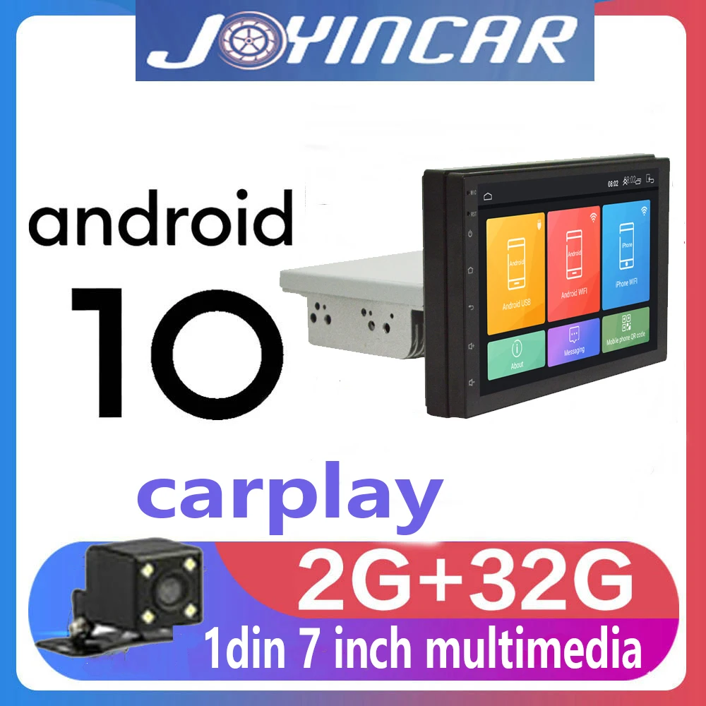 

Android 10 1din Quad-Core Car GPS Navigation Player 7'' Universal Car Radio WiFi Bluetooth MP5 1 DIN Multimedia Player carplay