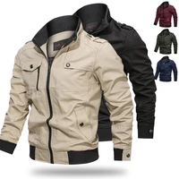 2021 spring and autumn mens bomber jacket casual plus size male military jacket cotton pilot coat army men cargo flight jacket