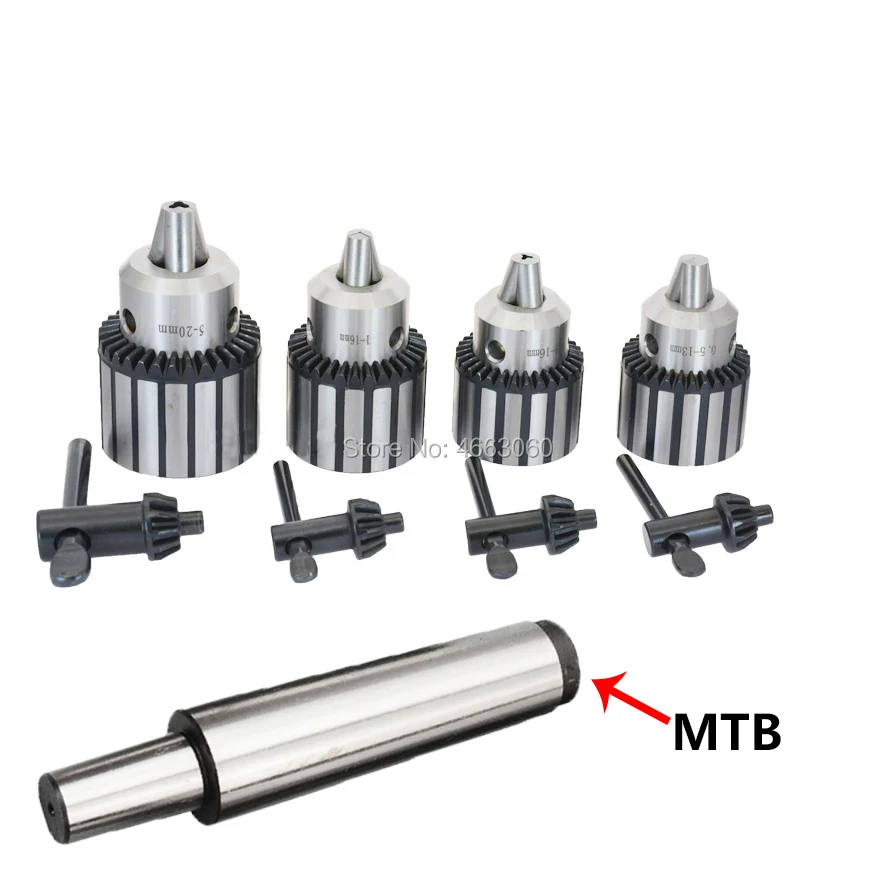 

1set morse cone MT1 MT2 MT3 MT4 B10 B12 B16 B18 light Duty key Drill Chuck 0.6-6mm 1.5-13mm 1-10MM Taper Arbor CNC machine