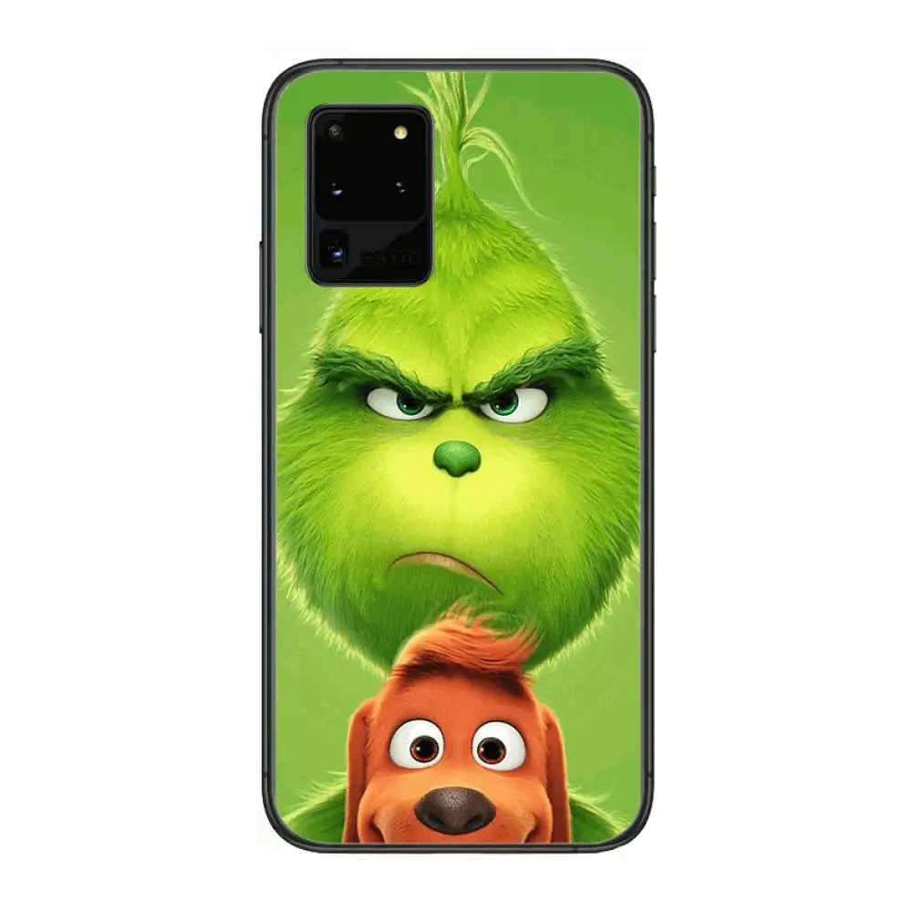 

Grinch Christmas Phone cover hull For SamSung Galaxy S 6 7 8 9 10 20 21 Plus Edge E note 5G Lite Ultra black soft bumper