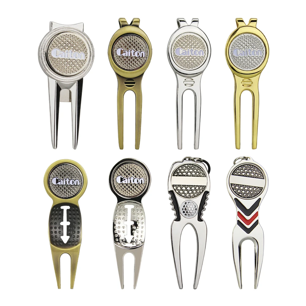1Pcs Golf Divot Repair Tool Stainless Magnetic Detachable Green Fork Pitch Groove Cleaner Pitchfork Sport Accesories - купить по