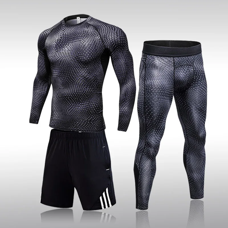 

Комплект мужского термобелья, компрессионное быстросохнущее нижнее белье, длинные штаны, спортивный костюм