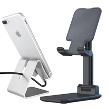 Universal Metal Mobile Phone Holder For iPhone Samsung Xiaomi Poco Support Scalable Foldable Desk Stand Realme GT Narzo 30 5G