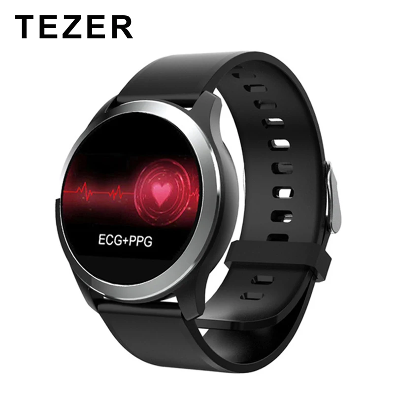 TEZER Z03 ЭКГ PPG Смарт часы с артериальным давлением пульсометр шагомер спортивный трекер relogio для IOS Android телефон