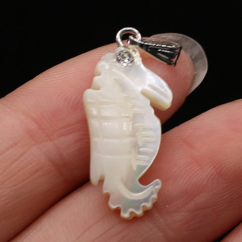 

5 PCS Natural Shell Hippocampus Shape Pendant 13x26mm DIY for Jewelry Making Necklaces Accessories Gift for Women