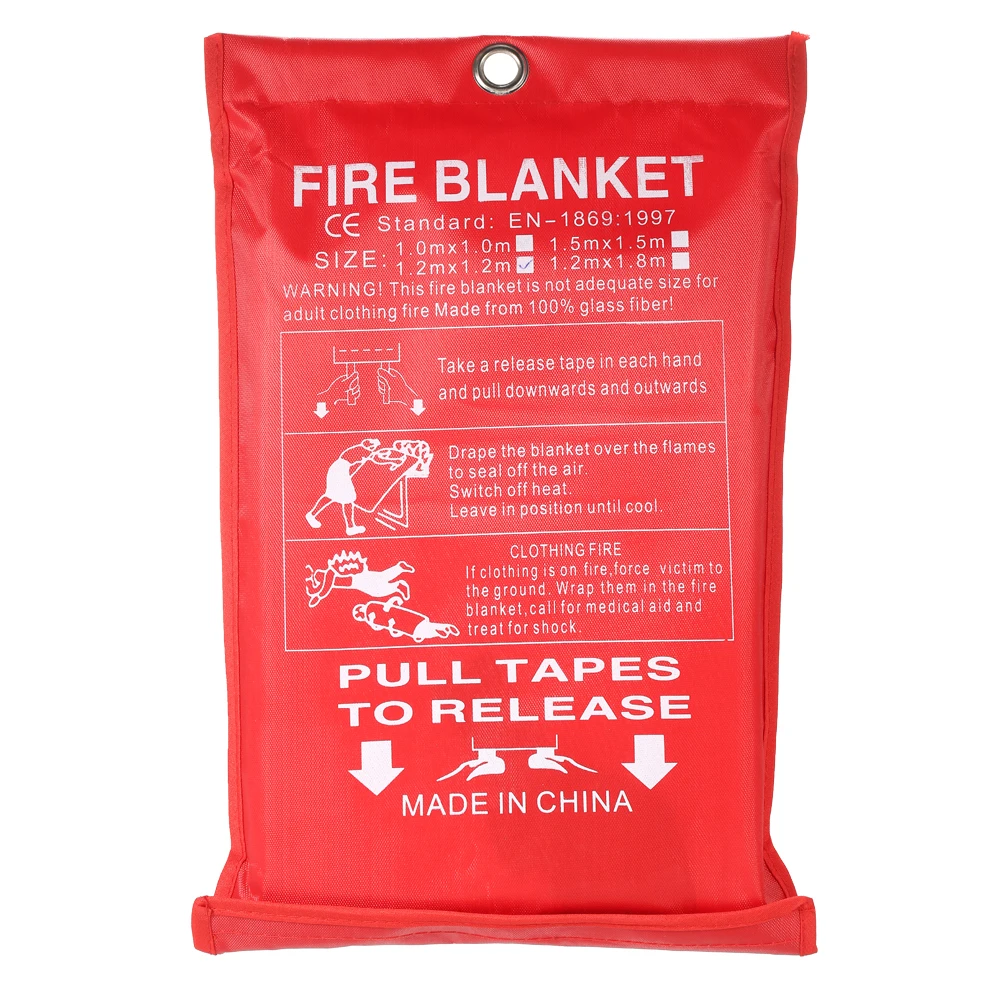 

1M x 1M Sealed Fire Blanket Home Safety Fighting Fire Extinguishers Tent Boat Emergency Survival Fire Shelter Safety Cover