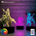 Ударопрочный 3D ночник для Genshin, настольные лампы в стиле аниме для спальни, домашний стол, установка, освещение, Декор, атмосферсветильник, прикроватный светильник, подарок