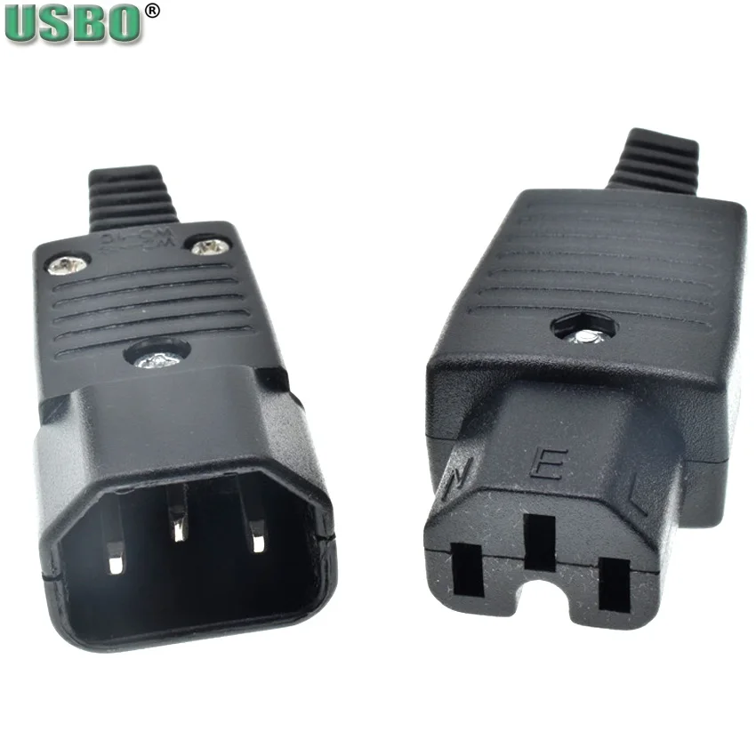 Adaptador de Alimentação Novo Pares Elétrico 320 C14 Ups Pdu Receptáculo Conector 250 v 10a Macho Fêmea ac Tomada Wd-10 Wd-09 5 Iec