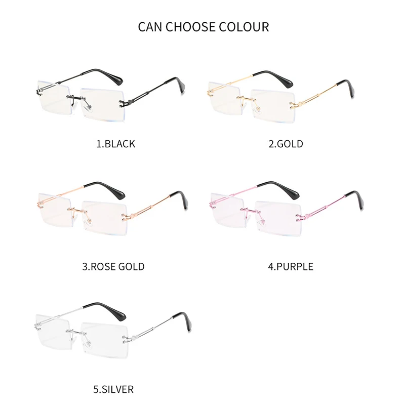 

Natuwe Blue Cut 123 Women Fashion Rimless Transperant Optical Frame