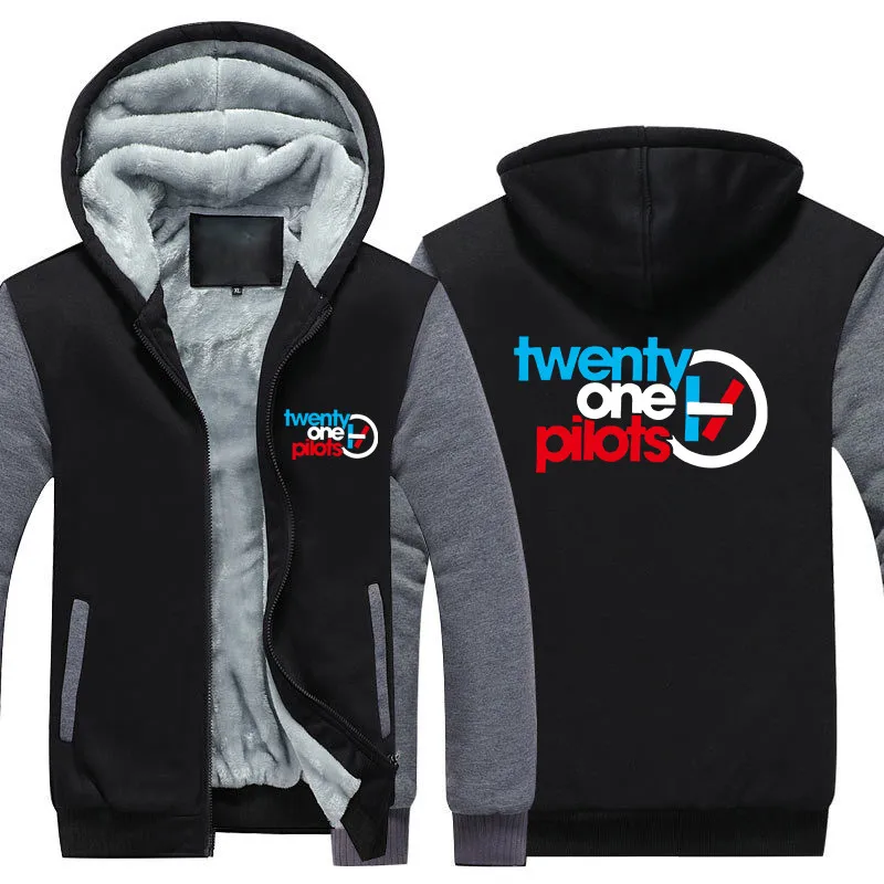 2019 мужской спортивный костюм на молнии Twenty One Pilots зимняя рок-группа теплый