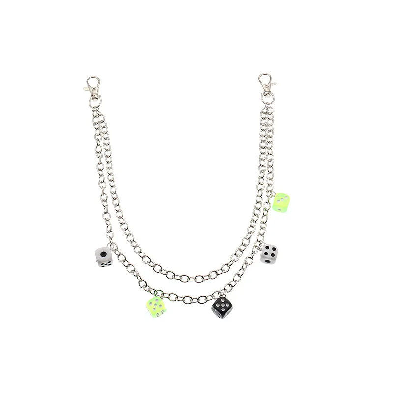 

2020 Double Layers Punk Hip-Hop Pendant Pants Chain ChicTrendy Minimalist Shorts Waist Chain Key Rings jewelry