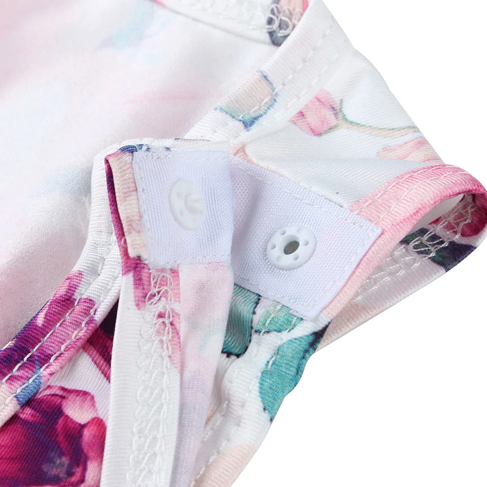 Облегающее платье для беременных с цветочным принтом без рукавов рюшами до