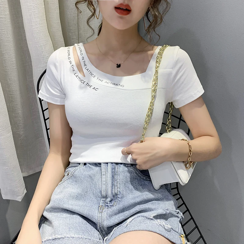 

2020 Women T Shirt Tops Sexy Off Shoulder tshirt Ladies Short Sleeve Tunic Tops Girls Club T Shirt Solid Female Pullover Blusas