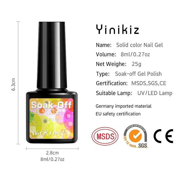 Yinikiz 25 шт./упак. УФ-гель для ногтей комплект светодиодная УФ-лампа для ногтей сушилка комплект био-Гели Soak Off Гель-лак набор маникюрные инструменты для ногтей