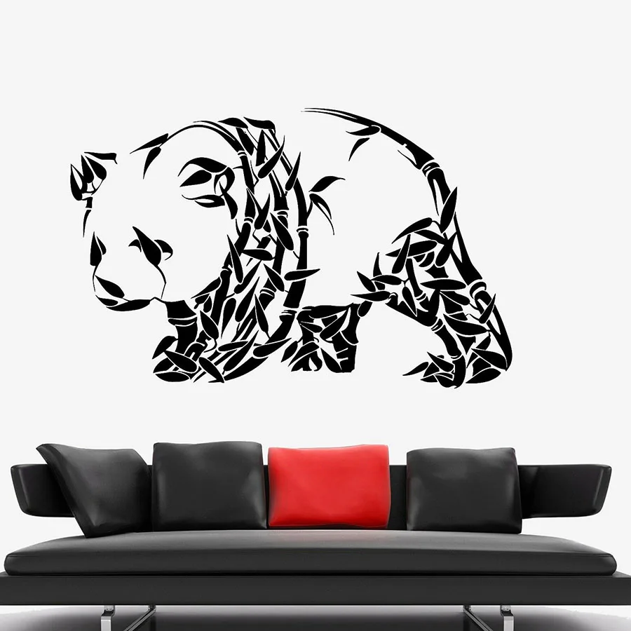 

Panda Wall Decal Bear Animal Bamboo Ornament Mural Vinyl Window Sticker Kids Bedroom Nursery Interior Decor Creative Mural M902