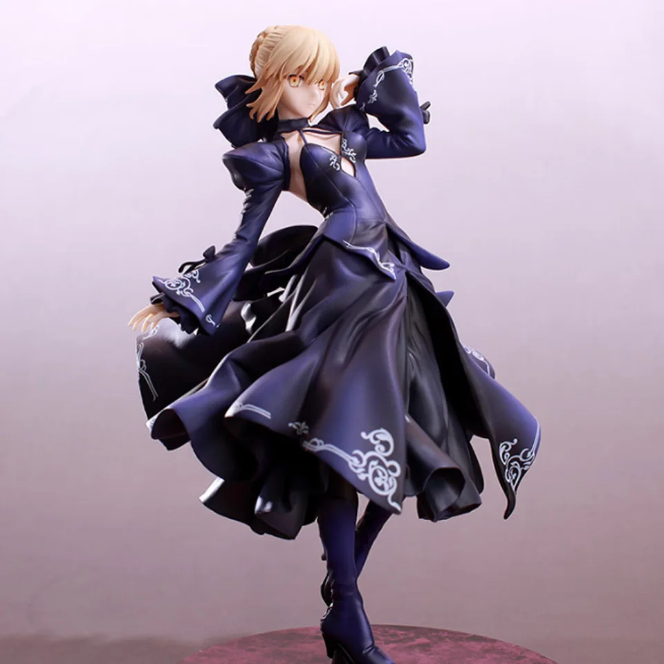 

Lensple Fate Grand Order Saber Arturia Pendragon Alter PVC Action Figure Toys Fate Stay Night Black Saber Model Toy