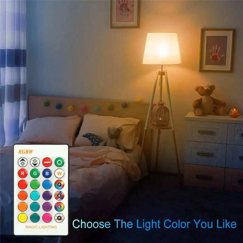 

AC85-265V E27 RGB LED Bulb Lights 3W 5W 70W 10W 15W RGB Lampada Changeable Colorful RGBW LED Lamp With IR Remote Control