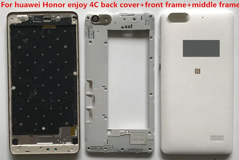

Для huawei Honor enjoy 4C CHM-TL00 UL00 задняя крышка + передняя рамка + средняя рамка задняя крышка батарейного отсека Замена корпуса