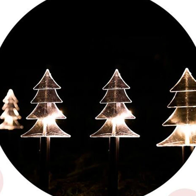 LED String Light Lawn Garden Christmas Star Snowflake Tree Decoration Insert Waterproof Battery Box | Освещение