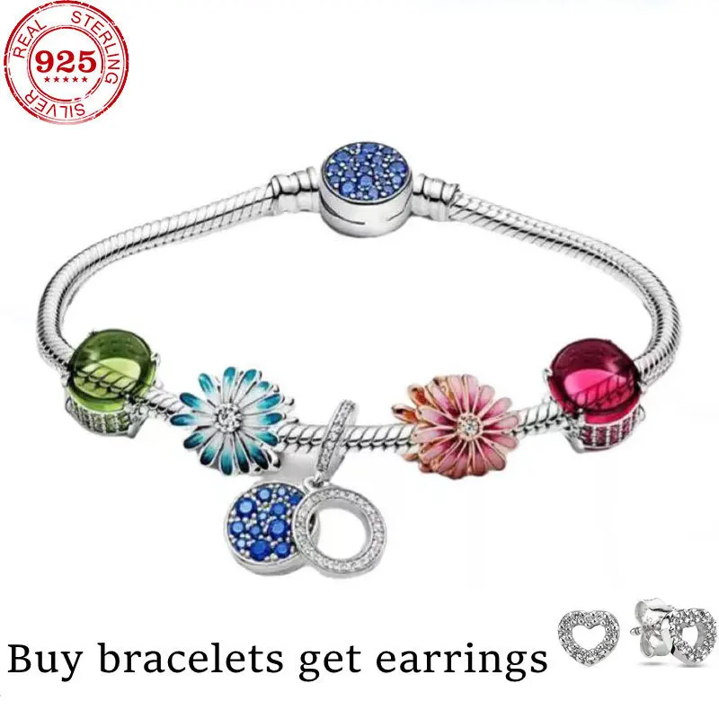 

FIT original authentic 100% 925 sterling silver pan glass beads for women fashi