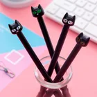 0,5 мм милые кавайные ручки с черным котом, гелевая ручка подпись шт., Эсколар, бумажные принадлежности для офиса, школы, письменные принадлежности, Канцтовары, подарок
