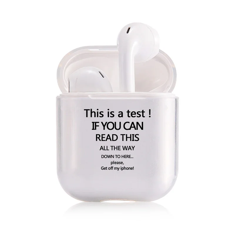 Simple Cute AirPods Case For Apple airpods Case Luxury Cartoon Hard Don't Touch Airpods Case in Bluetooth Earphone Accessories - Цвет: I300020