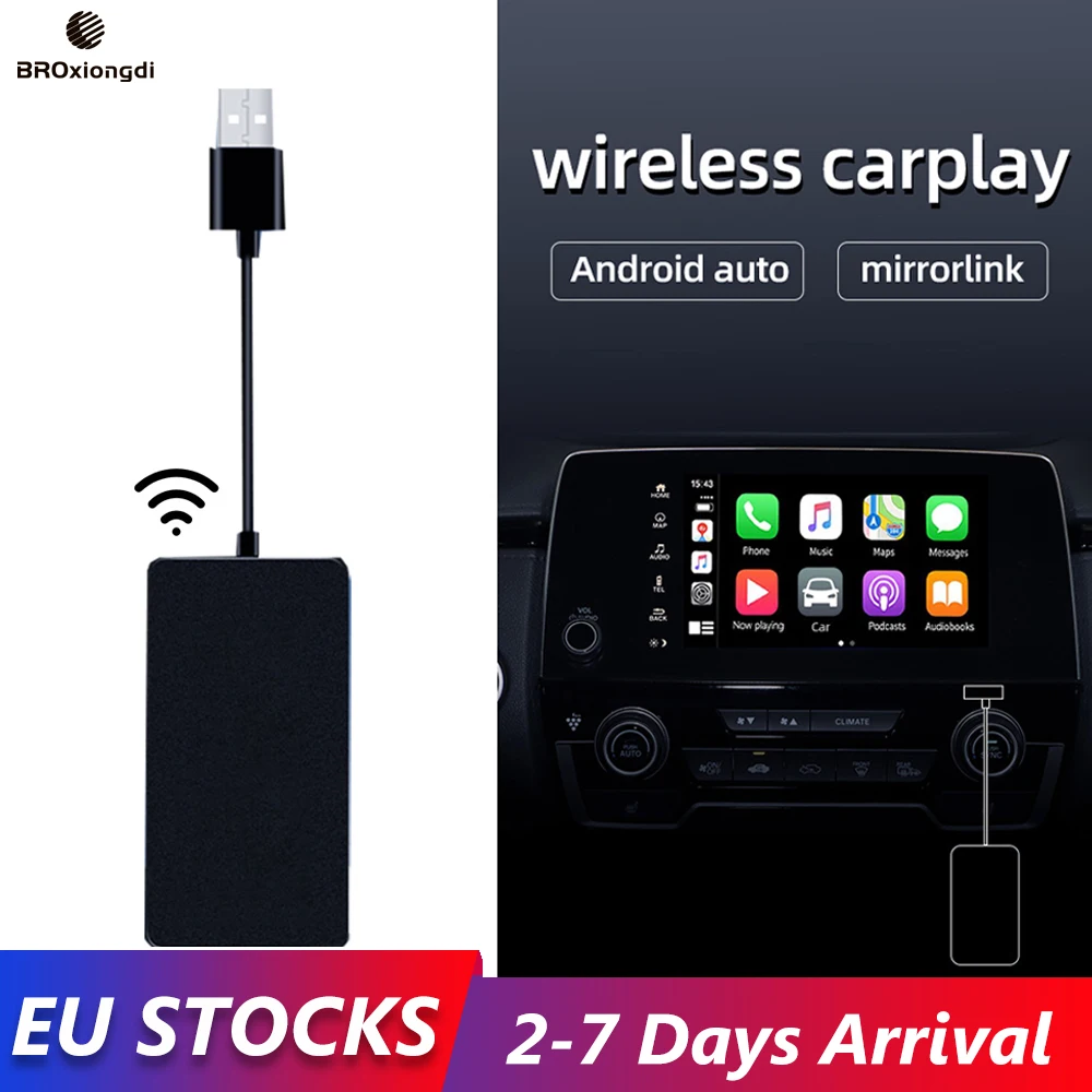 

Wireless Apple Carplay Dongle /Android Auto Carplay Smart Link USB Dongle Adapter for Navigation Media Player Mirrorlink /IOS 14