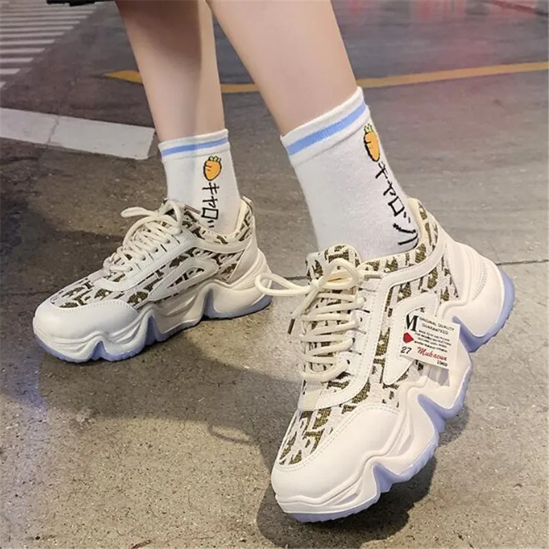 

New women's sneakers, fashion thick-soled patchwork, lightweight, comfortable, non-slip all-match casual shoes, women
