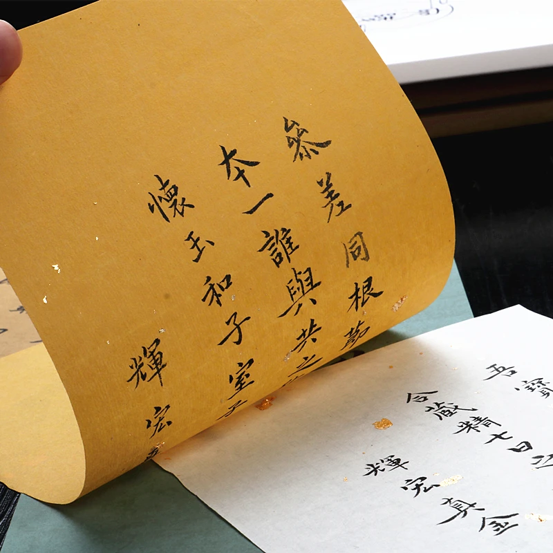 10 Sheets Batik Xuan Paper Thicken Half-Ripe Rice Brush Writing Competition Four &amp Six Feet Crude Fiber | Канцтовары для офиса