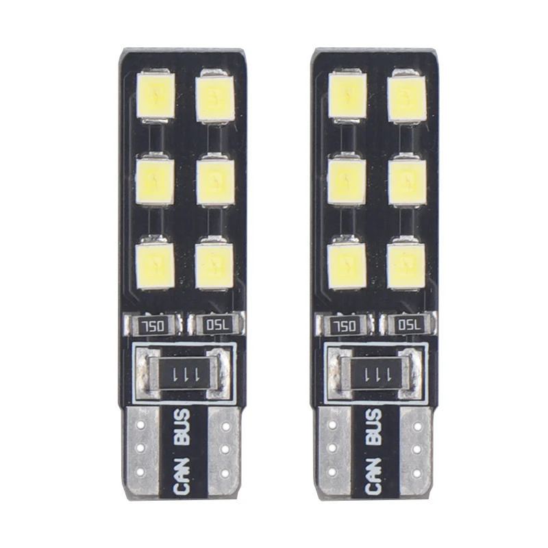 2x T10 Canbus Светодиодная Лампочка 194 168 W5W 3528 12 светодиодный SMD автомобиля клиновидные