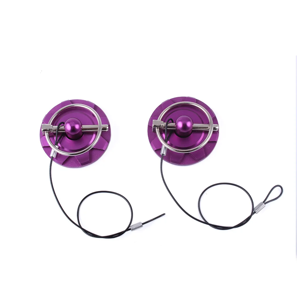 purple RASTP-Универсальный 2 шт алюминиевый замок для капота Quick защелка заготовка шпильки для капота замок внешний вид комплект Автомобильный Замок капота RS-ENL020 - Цвет: purple