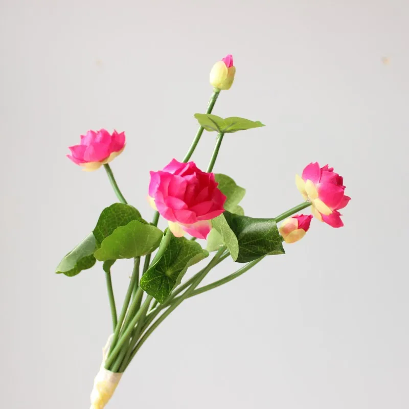 Mini искусственная оболочка Lotus Bud Шелковый Искусственный цветок Свадебный