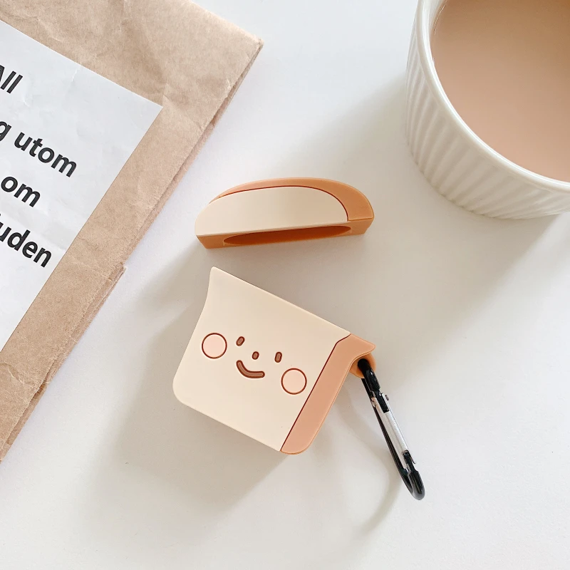 Для AirPods 1 чехол хлеб для тостов мягкий силиконовый беспроводной Bluetooth кожухи