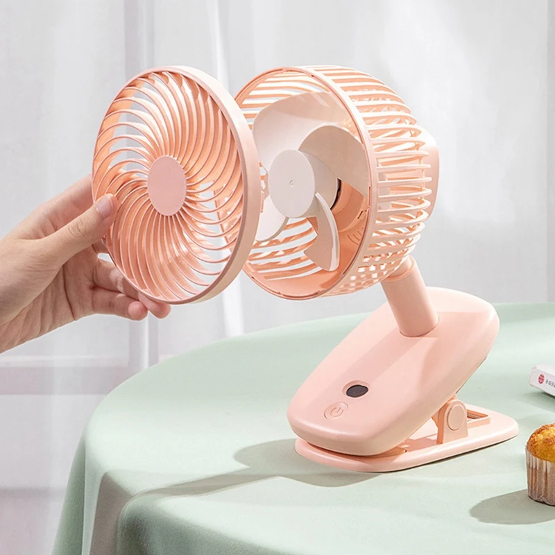 

Clip-on Fan 2000 MAh Desktop Fan with Digital Display Adjustable Fan Suitable for Office, Home, Travel